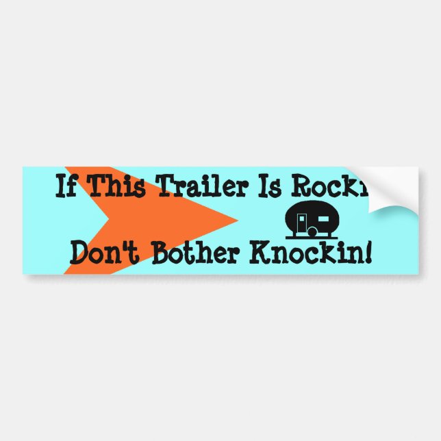 Bumper Sticker Vintage Camping Trailer Travel (Front)