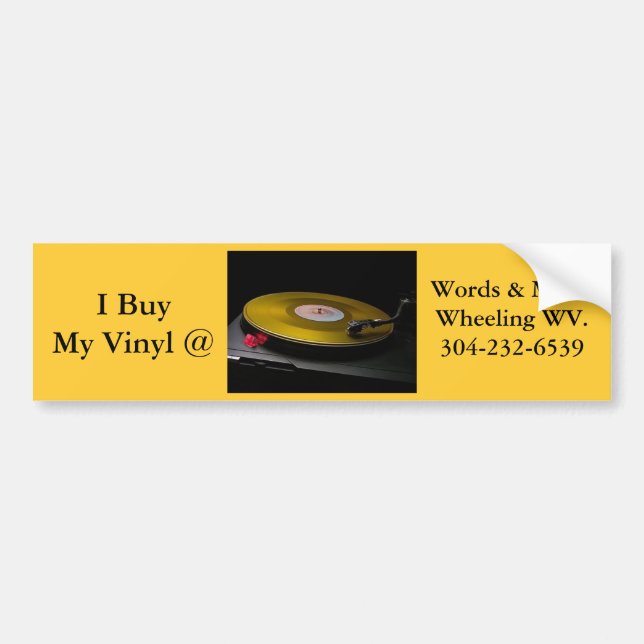 bumper sticker vinyl lp wheeling wv (Front)