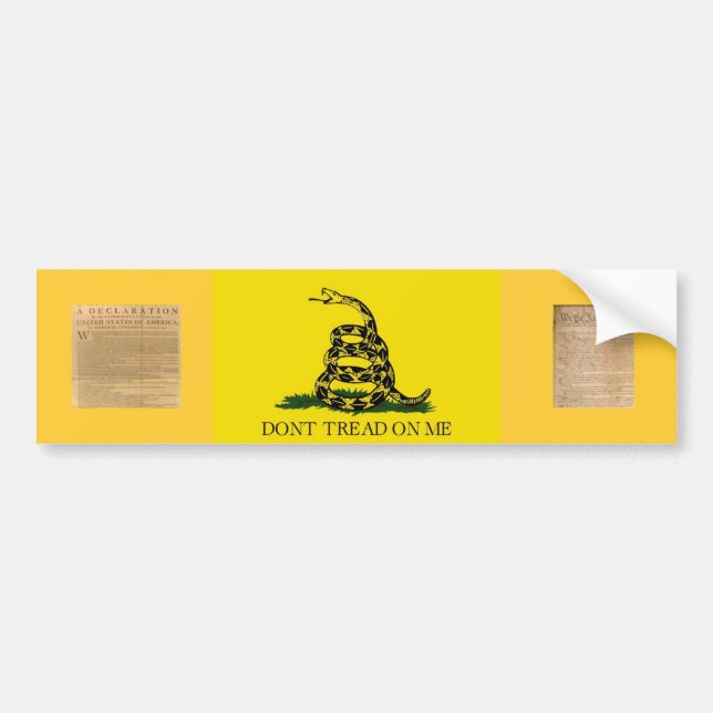 Bumper Sticker w/ Gadsen Flag-Dont Tread On Me (Front)