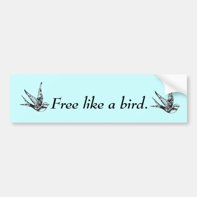 Bumper Sticker With A Swallow (Front)