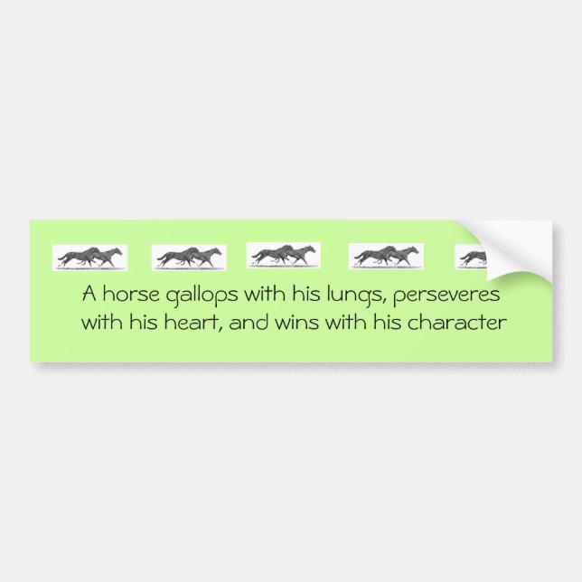 Bumper Sticker with galloping horses (Front)