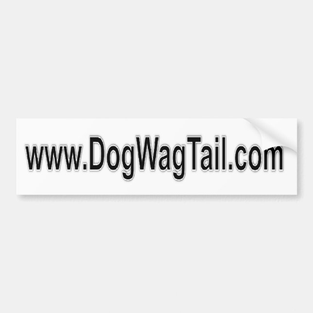 Bumper Sticker - www.dogwagtail.com (Front)