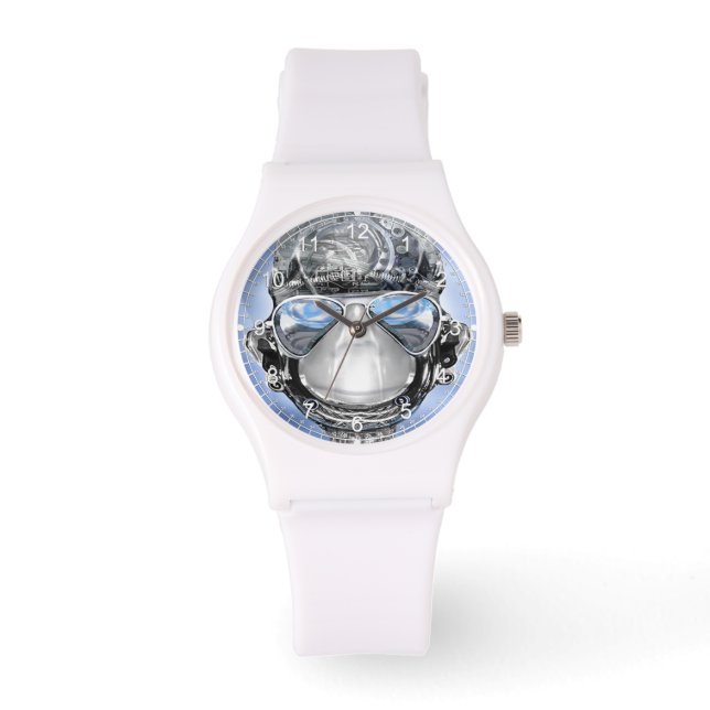 Bumper White Silicon Watch (Front)