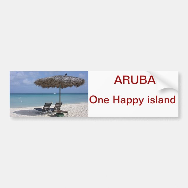 bumpersticker aruba bumper sticker (Front)