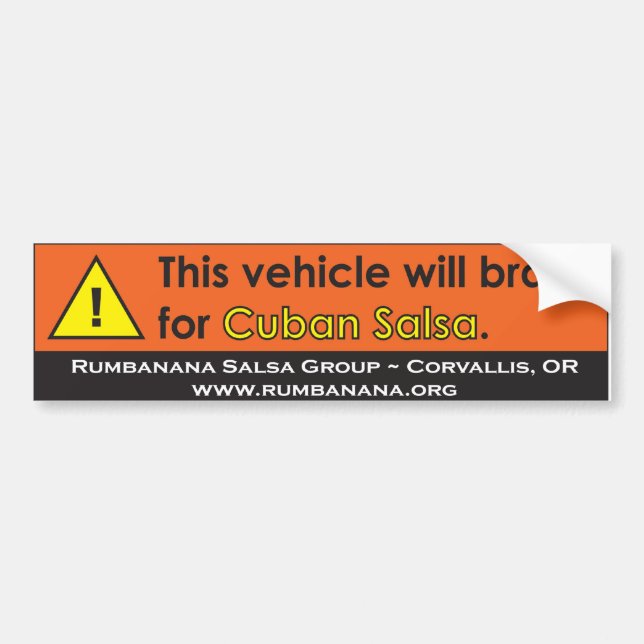 bumpersticker-caution bumper sticker (Front)
