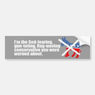 BUMPERTEMPLATE - God fearing conservative Bumperst Bumper Sticker