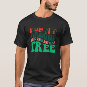 Bumping round The Christmas Tree Funny Groovy Xmas T-Shirt