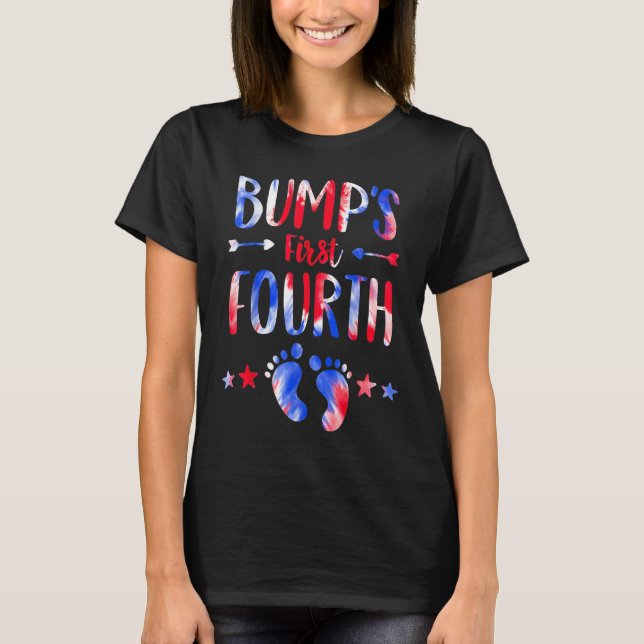 Bump's First 4th Of July Pregnancy Independence Da T-Shirt (Front)