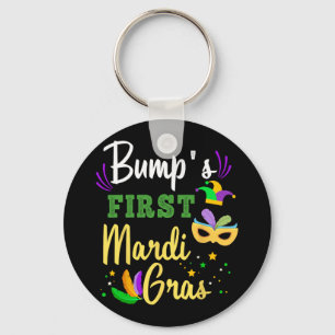 Bump's First Mardi Gras Pregnancy New Orleans Key Ring