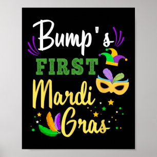 Bump's First Mardi Gras Pregnancy New Orleans Poster