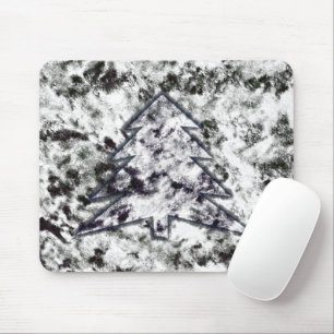 Bumpy spongy texture mix in grey white pine design mouse mat