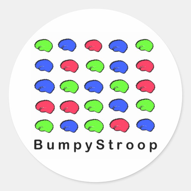 Bumpy Stroop Classic Round Sticker (Front)