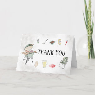 Bun and Burger Baby Shower Thank You Card