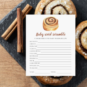 Bun baby shower - Baby Word Scramble