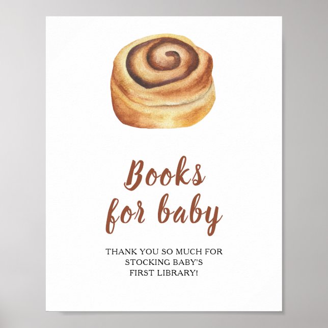 Bun baby shower - books for baby poster (Front)
