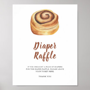 Bun baby shower - diaper raffle poster