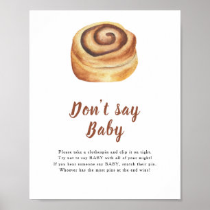 Bun baby shower - Don't say baby Poster