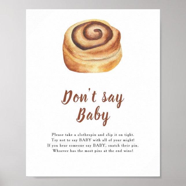Bun baby shower - Don't say baby  Poster (Front)