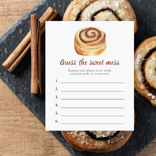 Bun Baby shower Guess the sweet mess game
