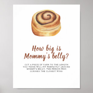 Bun baby shower How big is mommy's belly game Poster