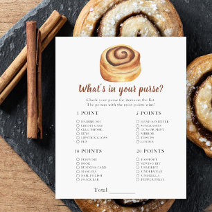 Bun baby shower - What's in your purse game