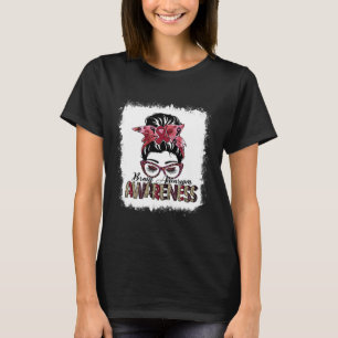Bun Burgundy Ribbon Brain Aneurysm Awareness T-Shirt