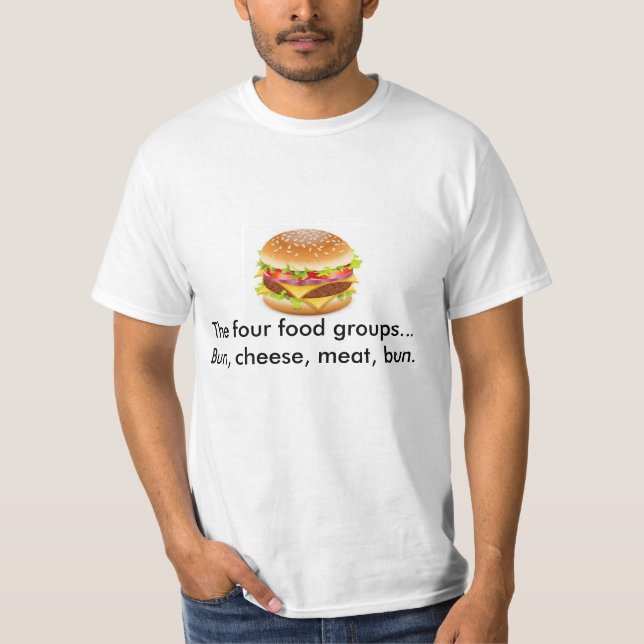 Bun, Cheese, Meat, Bun Men's Graphic T T-Shirt (Front)