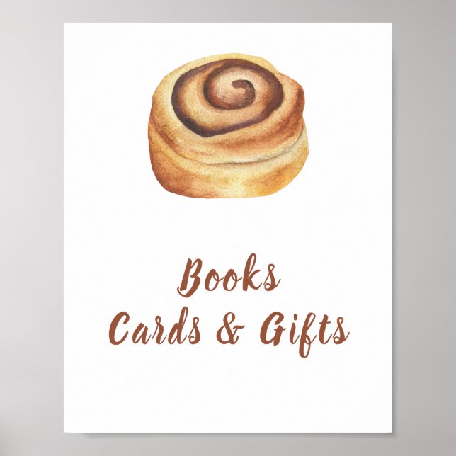 Bun cinnamon baby shower Cards and Gifts Poster (Front)