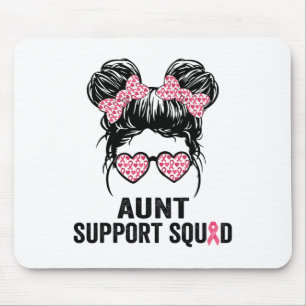 Bun Gles Aunt Support Squad Breast Cancer Awarenes Mouse Mat