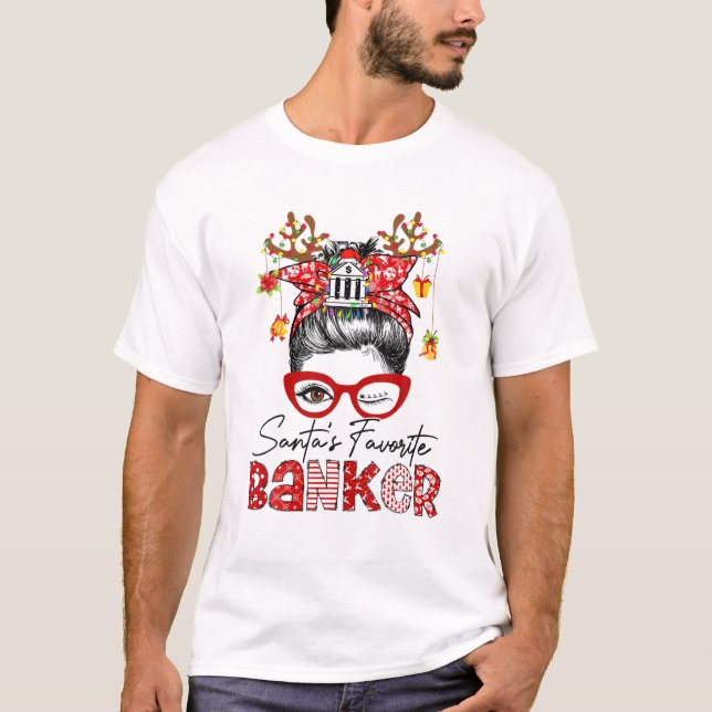 Bun Hair Christmas Tree T-Shirt (Front)