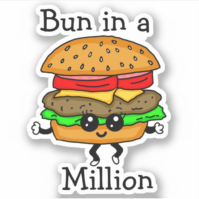 Bun in a Million Hamburger Pun (Front)