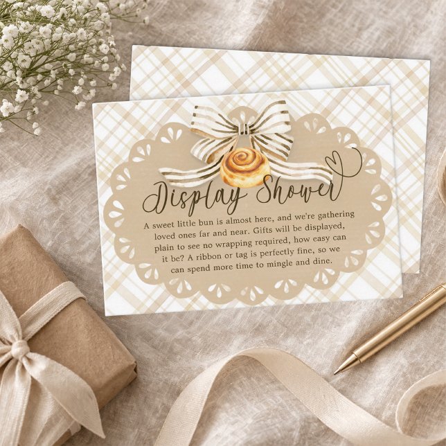 Bun in Oven Baby Shower Display Shower Card (Display Shower Insert)