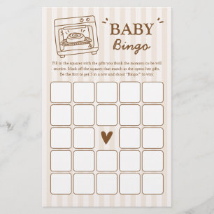 Bun in the Oven Baby Bingo Game