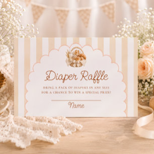 Bun in the Oven Baby Shower Diaper Raffle Enclosure Card