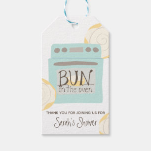 Bun in the Oven Baby Shower Gift Tags