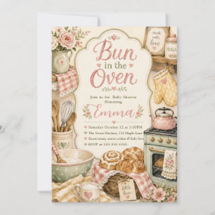 Bun in the Oven Baby Shower Invitation
