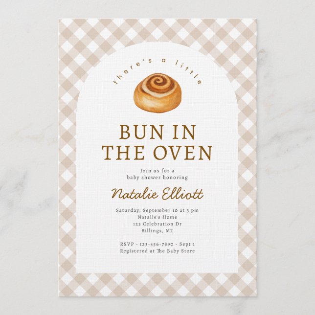 Bun In The Oven Baby Shower Invitation (Front)