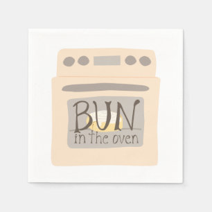Bun in the Oven Baby Shower Napkin