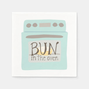 Bun in the Oven Baby Shower Napkin