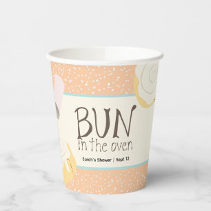 Bun in the Oven Baby Shower Paper Cups