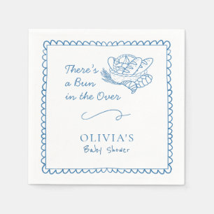 Bun in the Oven Baby Shower Rustic Napkins