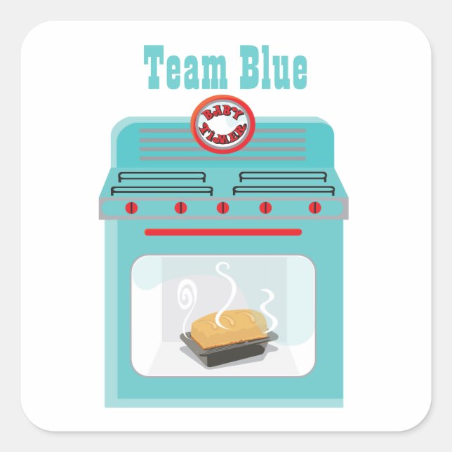 "Bun in the oven" Baby Shower Stickers (Front)