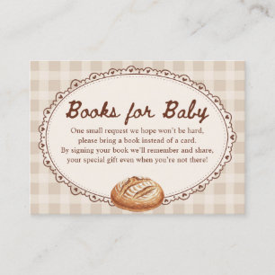 Bun in the Oven Bakery Baby Shower Books for Baby Enclosure Card