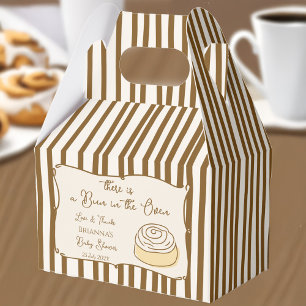 Bun in the oven baking baby shower personalised  favour box
