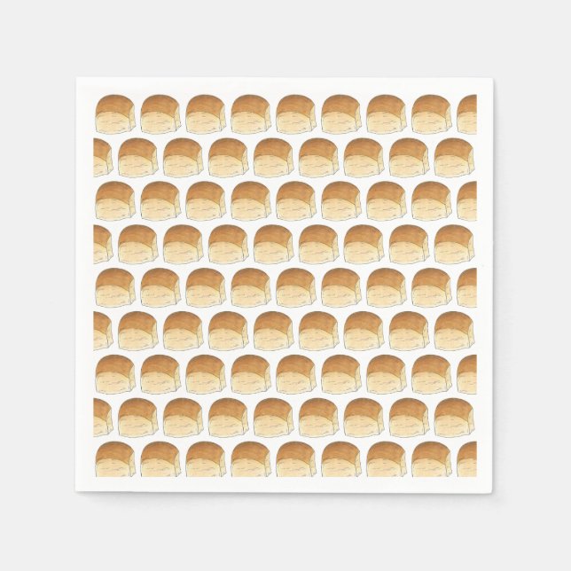 Bun in The Oven Bread Dinner Rolls Baby Shower Napkin (Front)