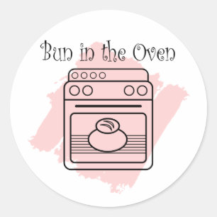 Bun in the Oven Classic Round Sticker