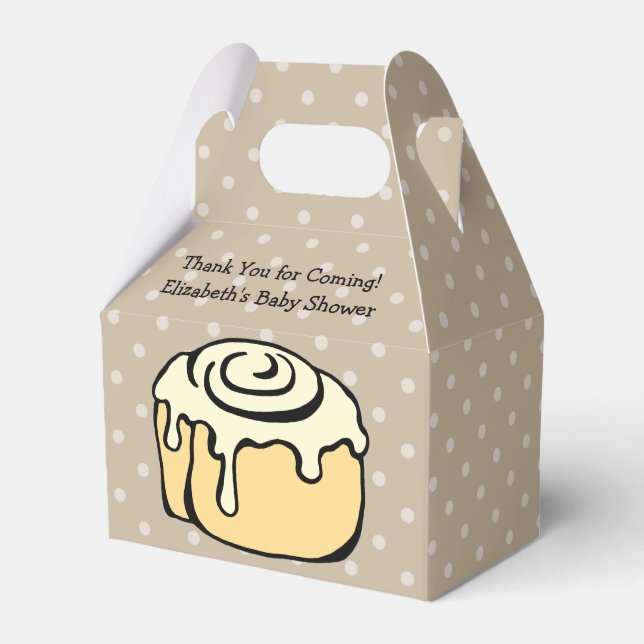 Bun in the Oven Cute Modern Baby Shower Boy / Girl Favour Box (Front Side)