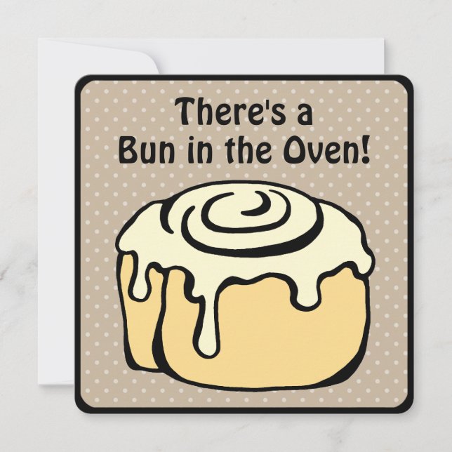Bun in the Oven Cute Modern Baby Shower Invitation (Front)
