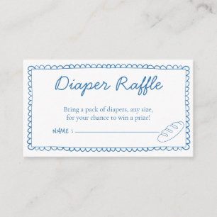 Bun in the Oven Diaper Raffle Baby Shower Enclosure Card