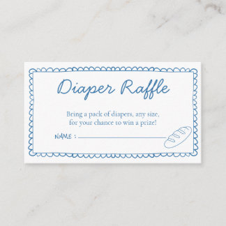 Bun in the Oven Diaper Raffle Baby Shower Enclosure Card